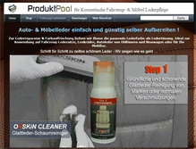 Tablet Screenshot of lederpflege24.com